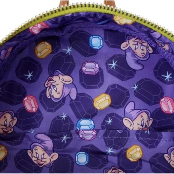 Loungefly Disney Snow White Diamond Dopey Cosplay Mini Backpack NWT - Picture 5 of 7